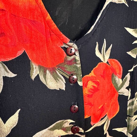 INDIRA Maxi Dress Size M Floral Flowy Grunge Cottage‎ Whimsigoth Romantasy Goth - Picture 5 of 12